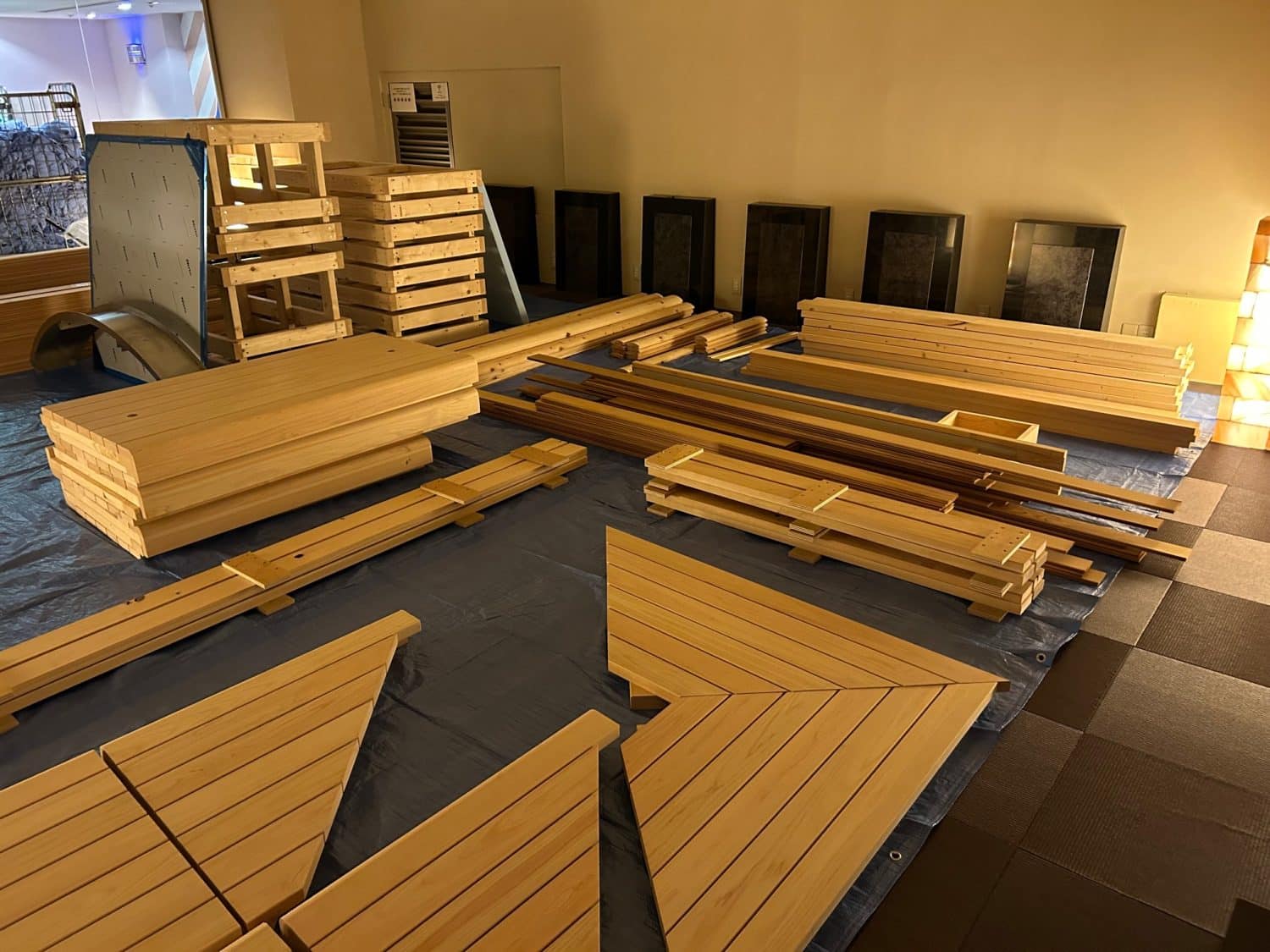 サウナ施設施工準備